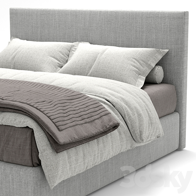 Bed Soho Berto 3DS Max Model - thumbnail 2