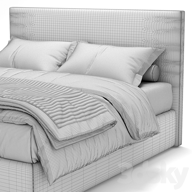 Bed Soho Berto 3DS Max Model - thumbnail 4