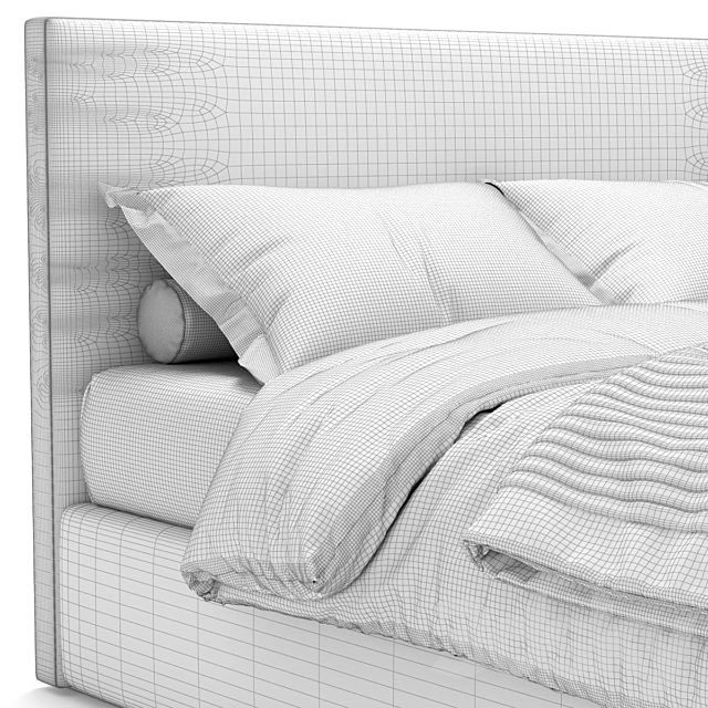 Bed Soho Berto 3DS Max Model - thumbnail 5