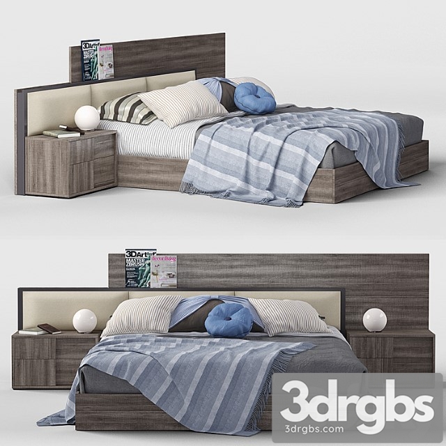 Bed status futura gray 2 3dsmax Download - thumbnail 1