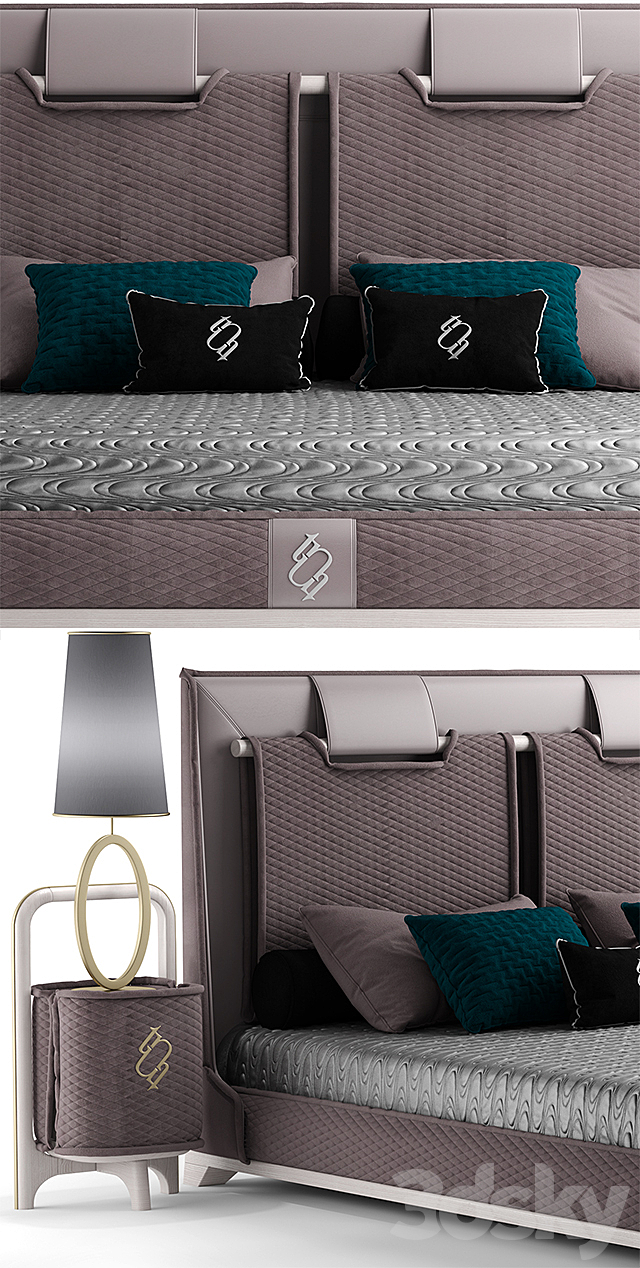 Bed tecninova cabezal cbanera fortune 3DS Max Model - thumbnail 2