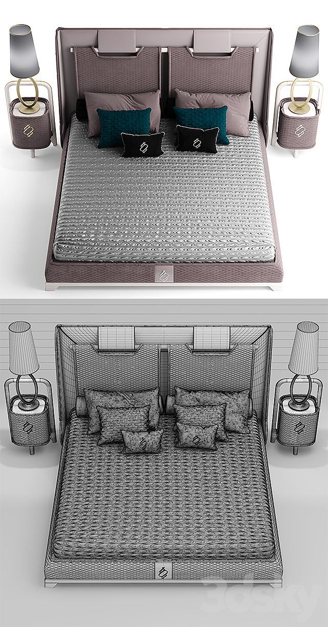 Bed tecninova cabezal cbanera fortune 3DS Max Model - thumbnail 3