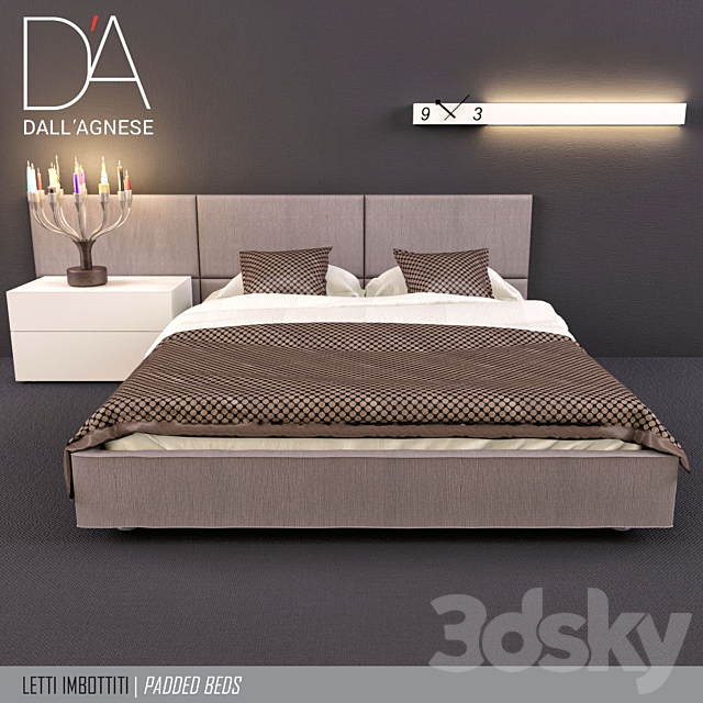 Bed Teenager Dallagnese Square and Sommier 3DSMax File - thumbnail 2