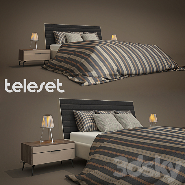 Bed Teleset Lezalt 3DSMax File - thumbnail 1