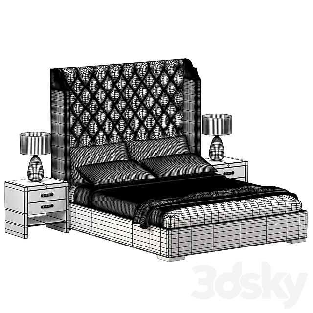 Bed Tiffany 2 3DSMax File - thumbnail 2