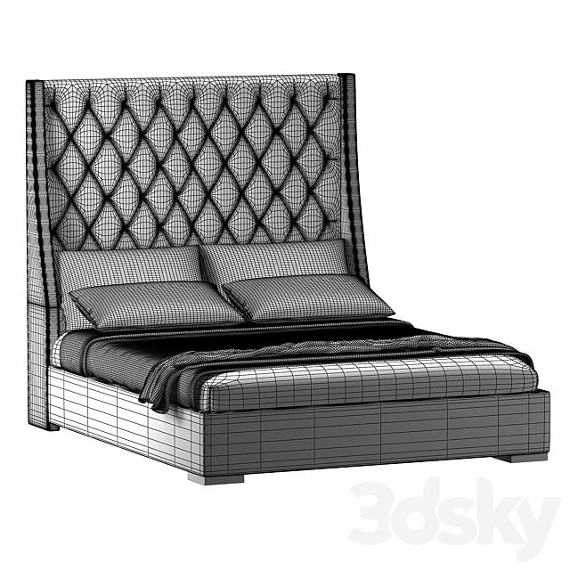 Bed Tiffany 3ds Max - thumbnail 3