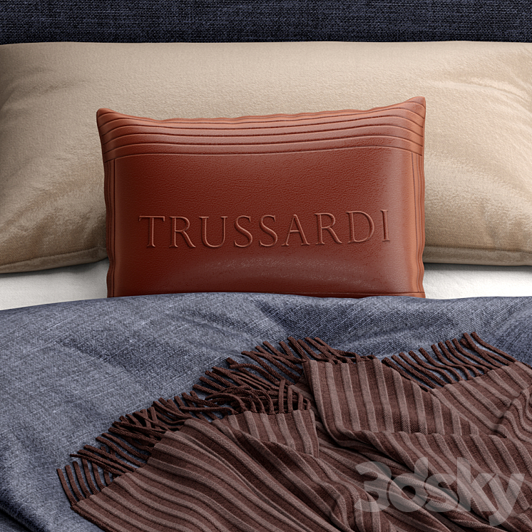 Bed trussardi DEVEN BED 3DS Max Model - thumbnail 2