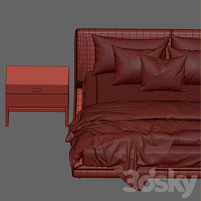 Bed TULISS _ Désirée divani No. 2 3DSMax File - thumbnail 3