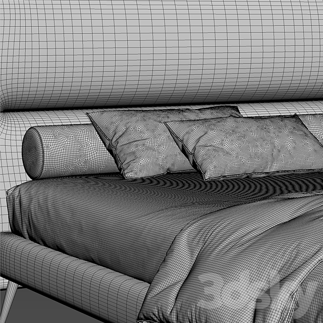 Bed Twils DE LIGHT 3DS Max Model - thumbnail 3