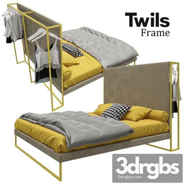 Bed Twils Frame 3dsmax Download - thumbnail 1