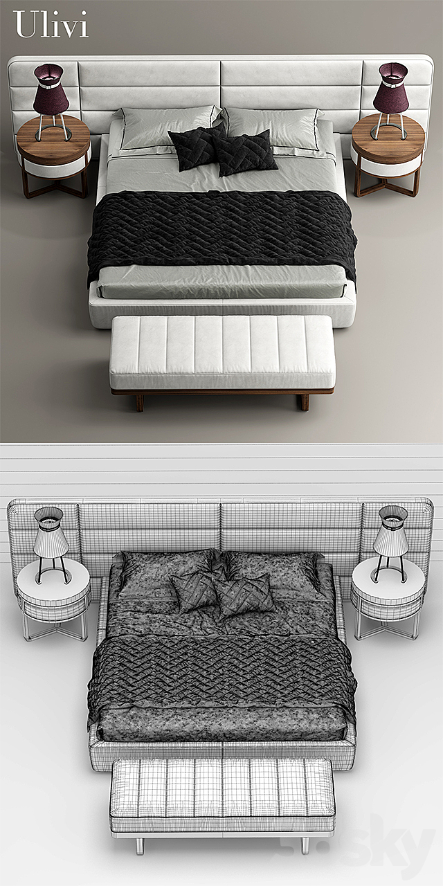 Bed ulivi MASTER 3DSMax File - thumbnail 3