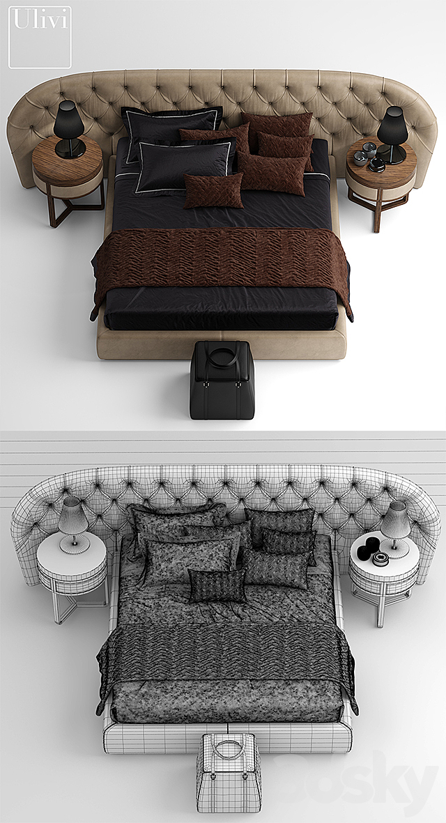 Bed ulivi MILADY 3DSMax File - thumbnail 3