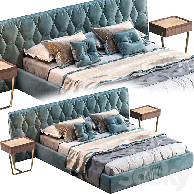 Bed ulivi salotti cesar 3DSMax File - thumbnail 3