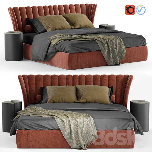 Bed Valerie 3DSMax File - thumbnail 1