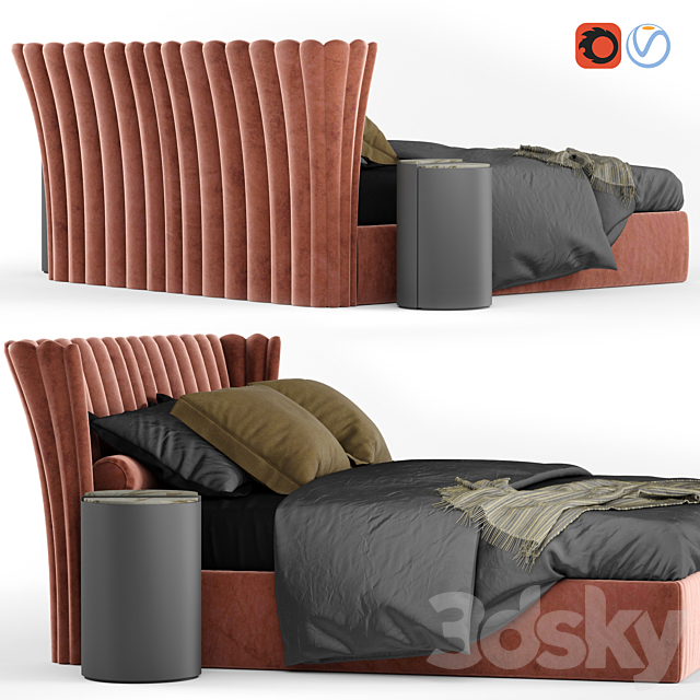 Bed Valerie 3DSMax File - thumbnail 2