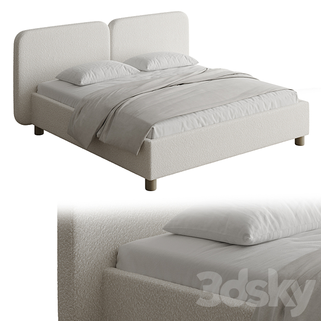 Bed Venta 160 Cozy Ivory 3ds Max - thumbnail 1