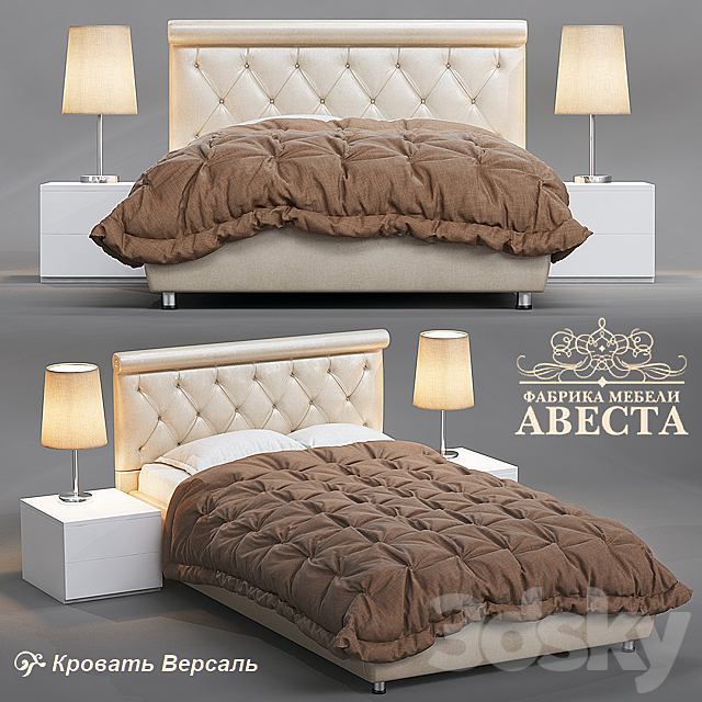 Bed “Versailles” 3DSMax File - thumbnail 1