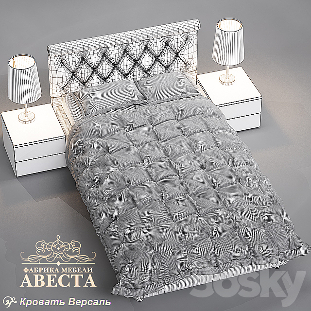 Bed “Versailles” 3DSMax File - thumbnail 3