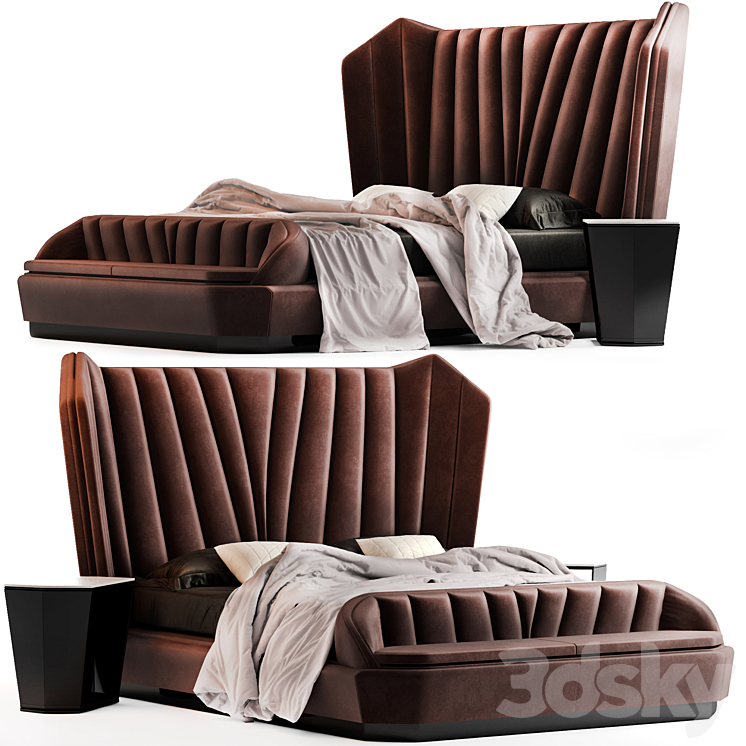 Bed visionnaire HEMINGWAY 3DS Max Model - thumbnail 1