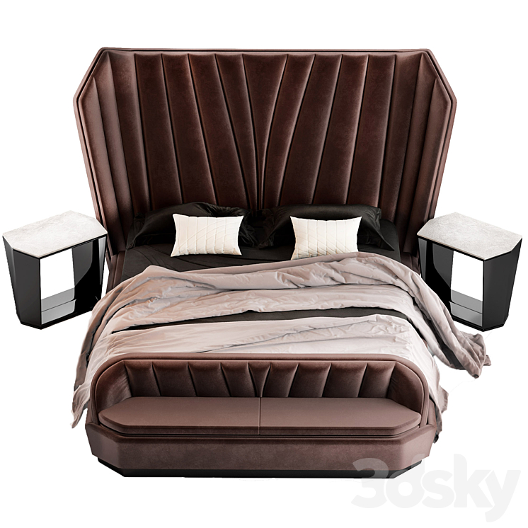 Bed visionnaire HEMINGWAY 3DS Max Model - thumbnail 2