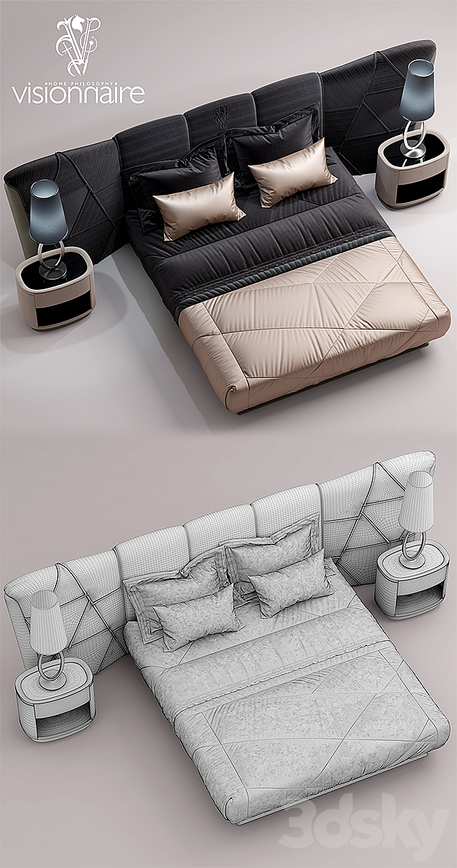 Bed visionnaire Plaza BED 3DSMax File - thumbnail 3