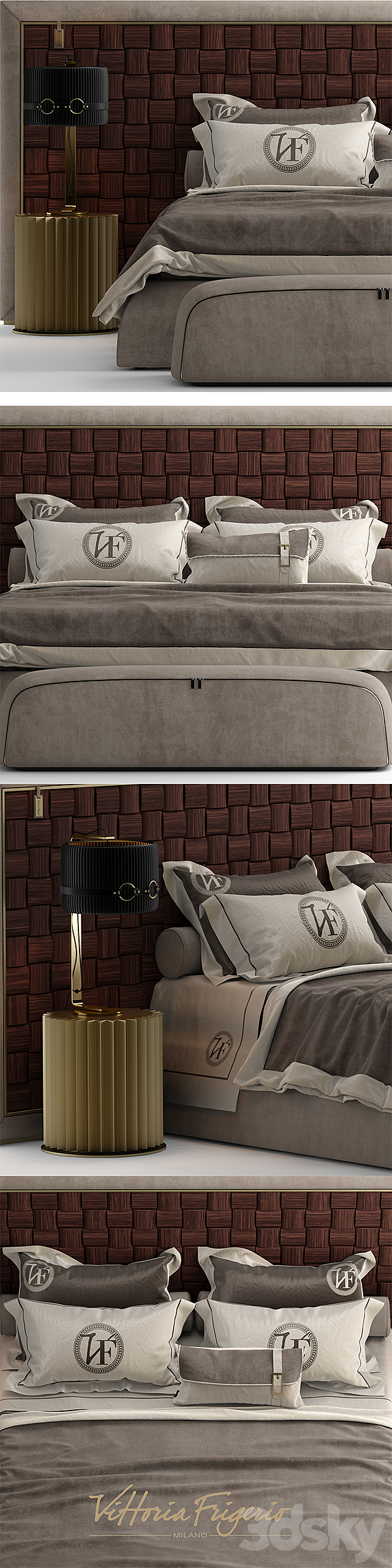 Bed vittoria frigerio DURINI 3DSMax File - thumbnail 2