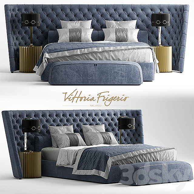 Bed vittoria frigerio MEDICI LARGE 3DSMax File - thumbnail 1