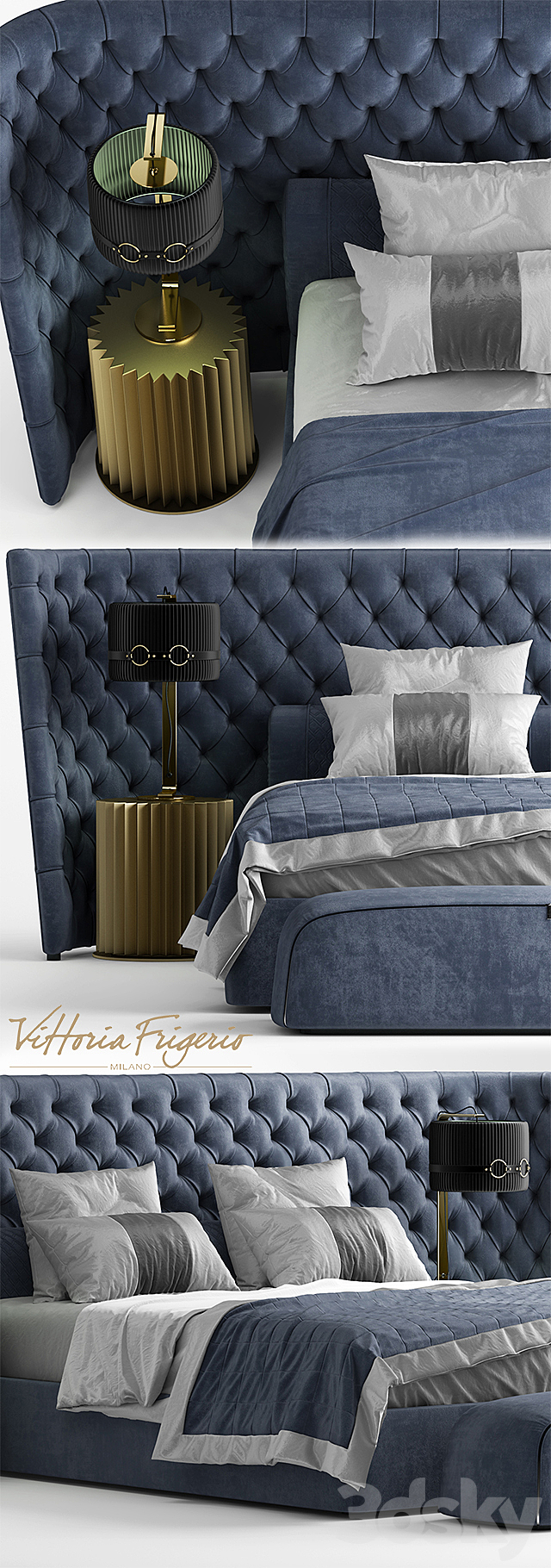 Bed vittoria frigerio MEDICI LARGE 3DSMax File - thumbnail 2