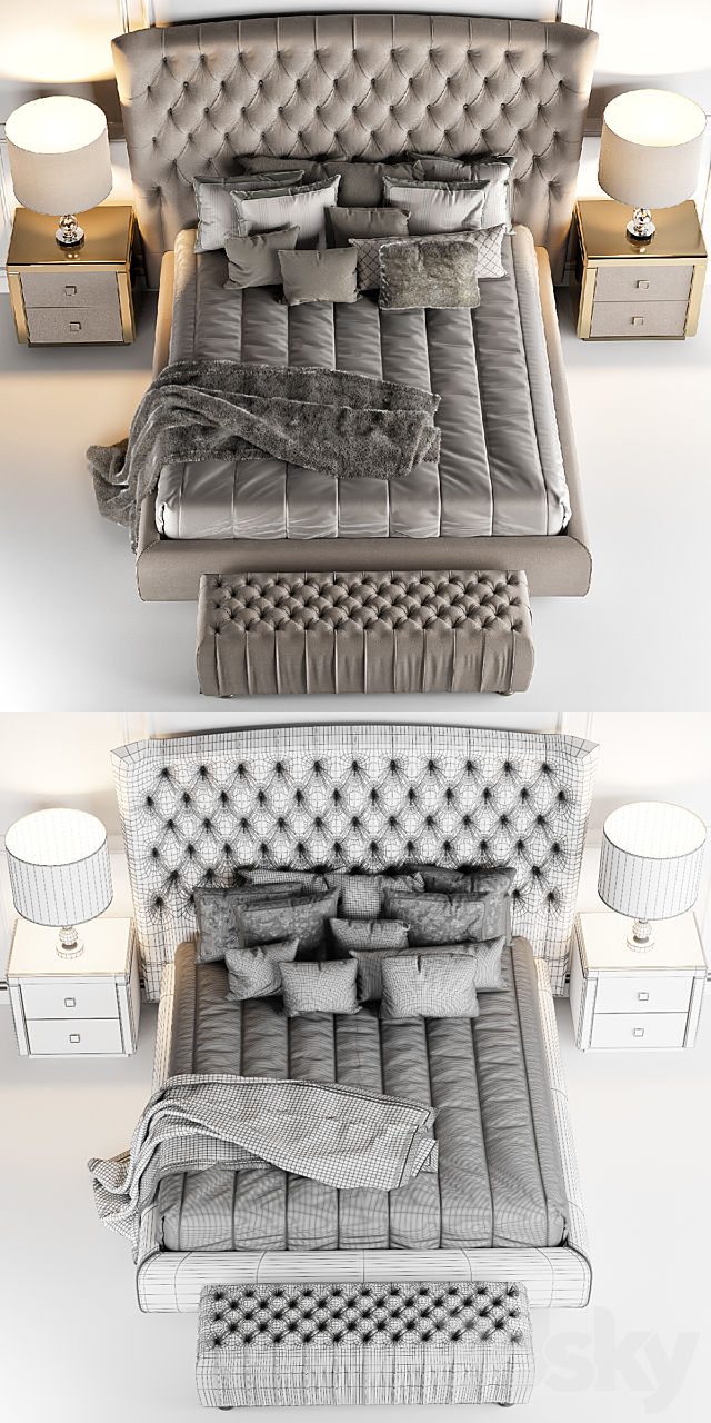 Bed Vogue DVhomecollection 3DSMax File - thumbnail 3