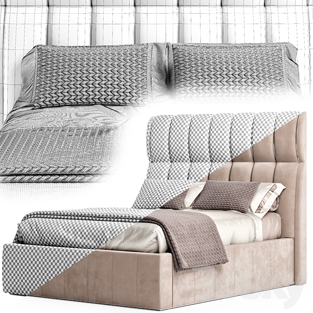 Bed Volpi INES 3DSMax File - thumbnail 2