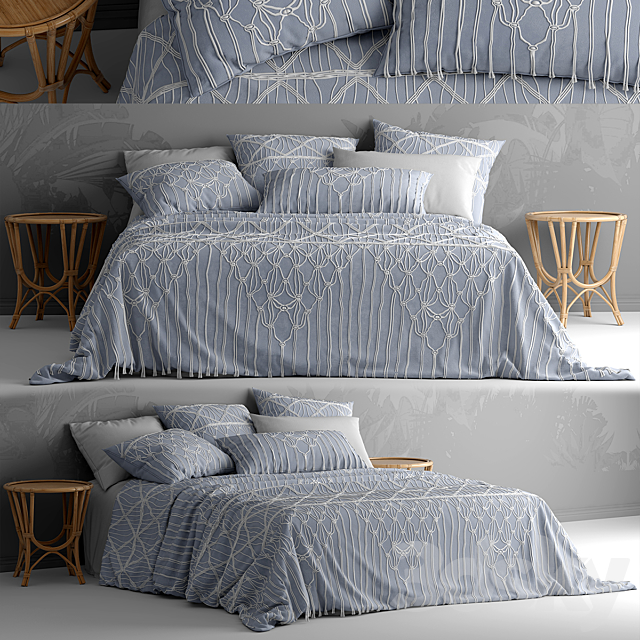 Bed with bedding adairs australia 3DSMax File - thumbnail 1