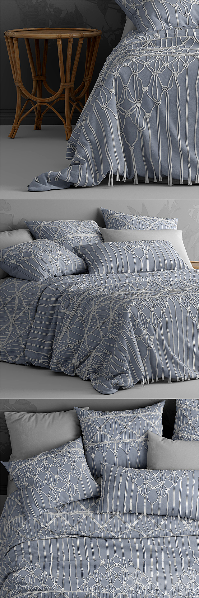 Bed with bedding adairs australia 3DSMax File - thumbnail 2