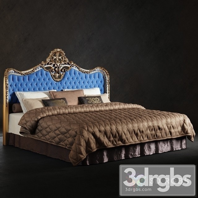 Bed With Oak Lucretia Heabord 3dsmax Download - thumbnail 1