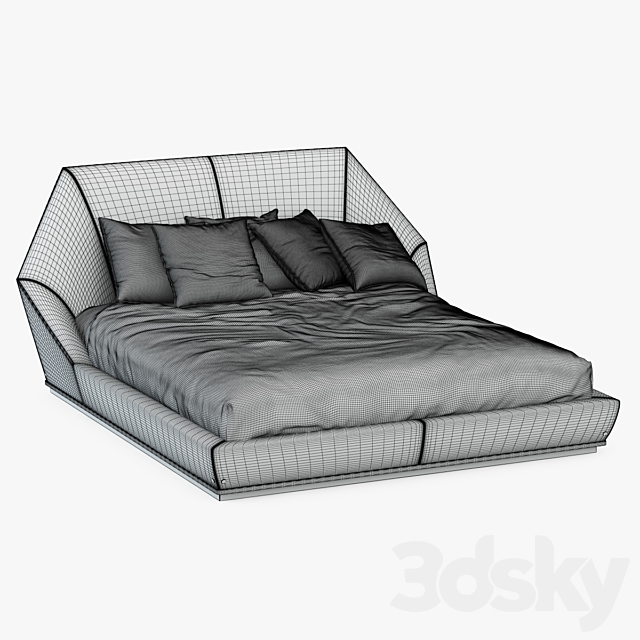 Bed Yume-Longhi 3DS Max Model - thumbnail 3