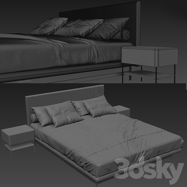 Bed011 3DSMax File - thumbnail 5