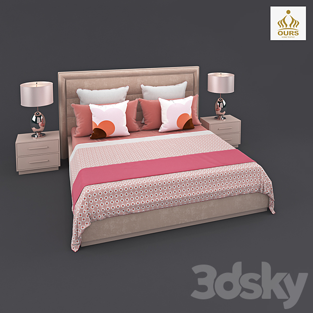 Bed_OURS 3DS Max Model - thumbnail 2