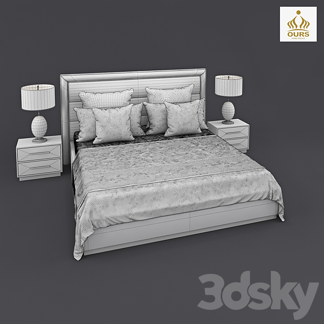 Bed_OURS 3DS Max Model - thumbnail 3