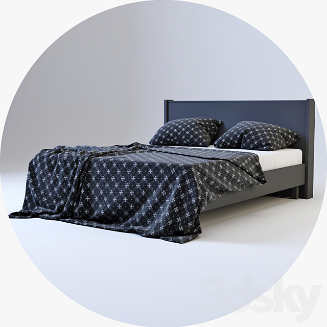 BedCloth bed 3ds Max - thumbnail 1