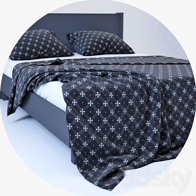 BedCloth bed 3ds Max - thumbnail 2