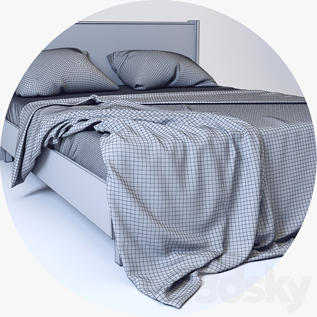 BedCloth bed 3ds Max - thumbnail 3