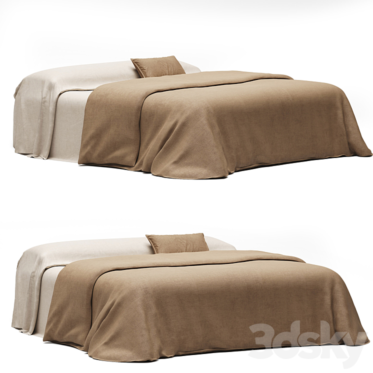 bedding by zara home 3DS Max Model - thumbnail 1