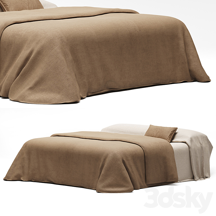 bedding by zara home 3DS Max Model - thumbnail 2