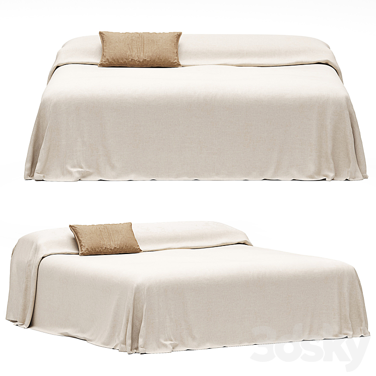 bedding by zara home 3DS Max Model - thumbnail 1