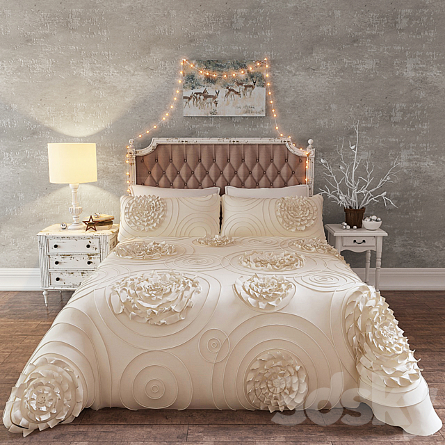 Bedding Set Lush Dekor Serena 3DSMax File - thumbnail 1