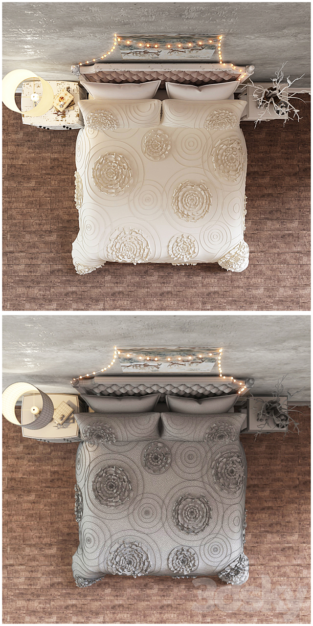 Bedding Set Lush Dekor Serena 3DSMax File - thumbnail 3