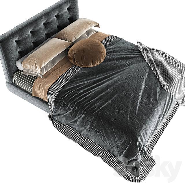 bedford bed minotti 3DSMax File - thumbnail 2