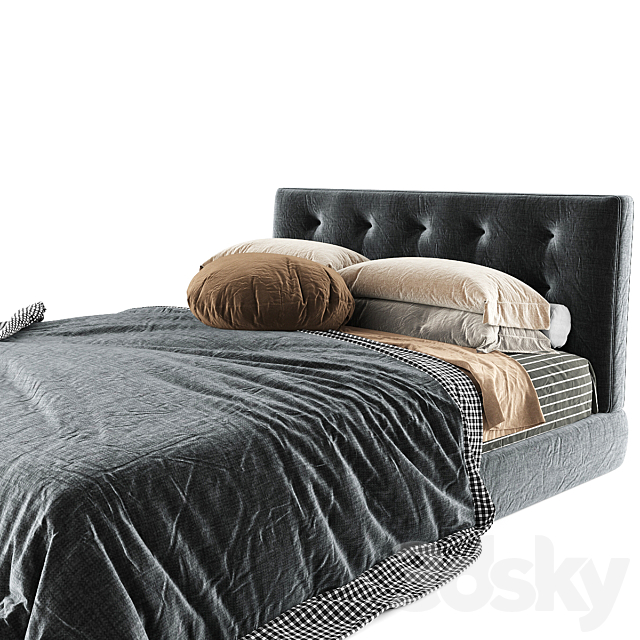 bedford bed minotti 3DSMax File - thumbnail 3