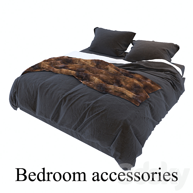 Bedroom accessories 3DSMax File - thumbnail 1