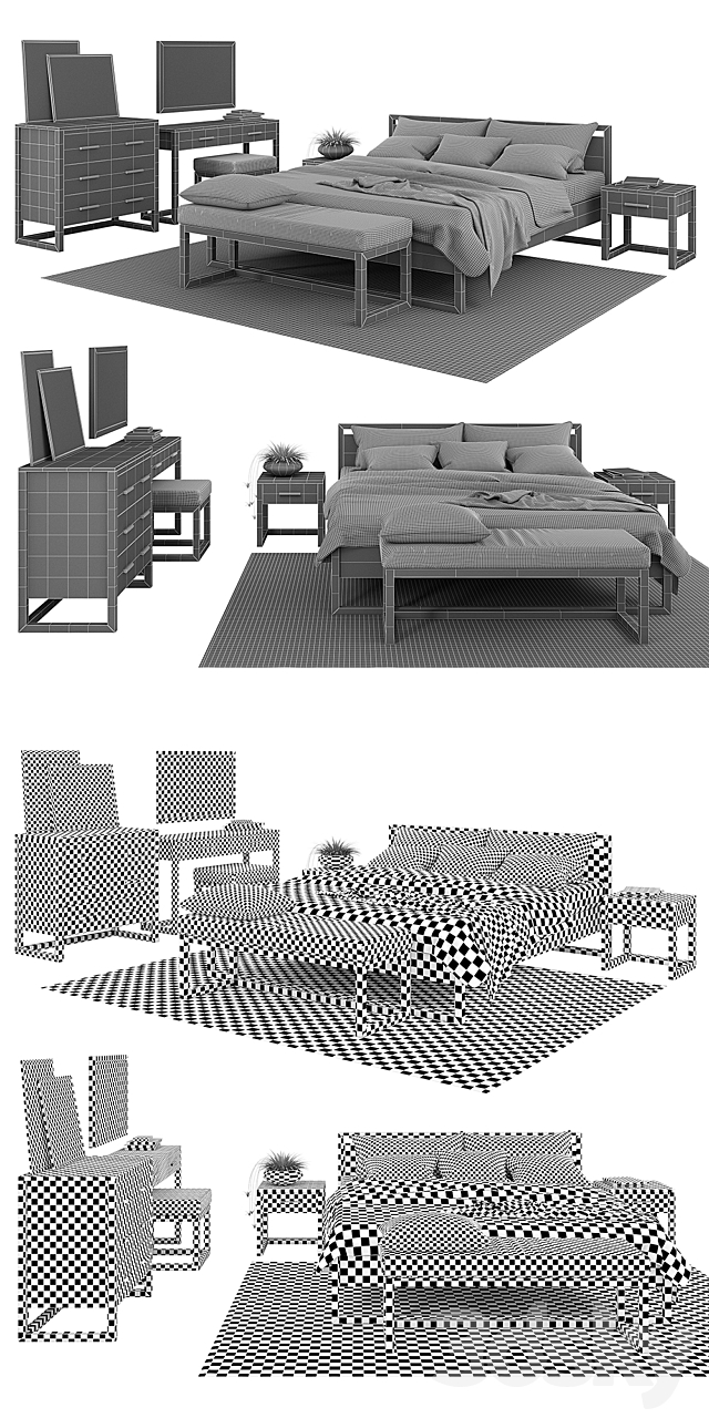 Bedroom Anna 3DSMax File - thumbnail 3