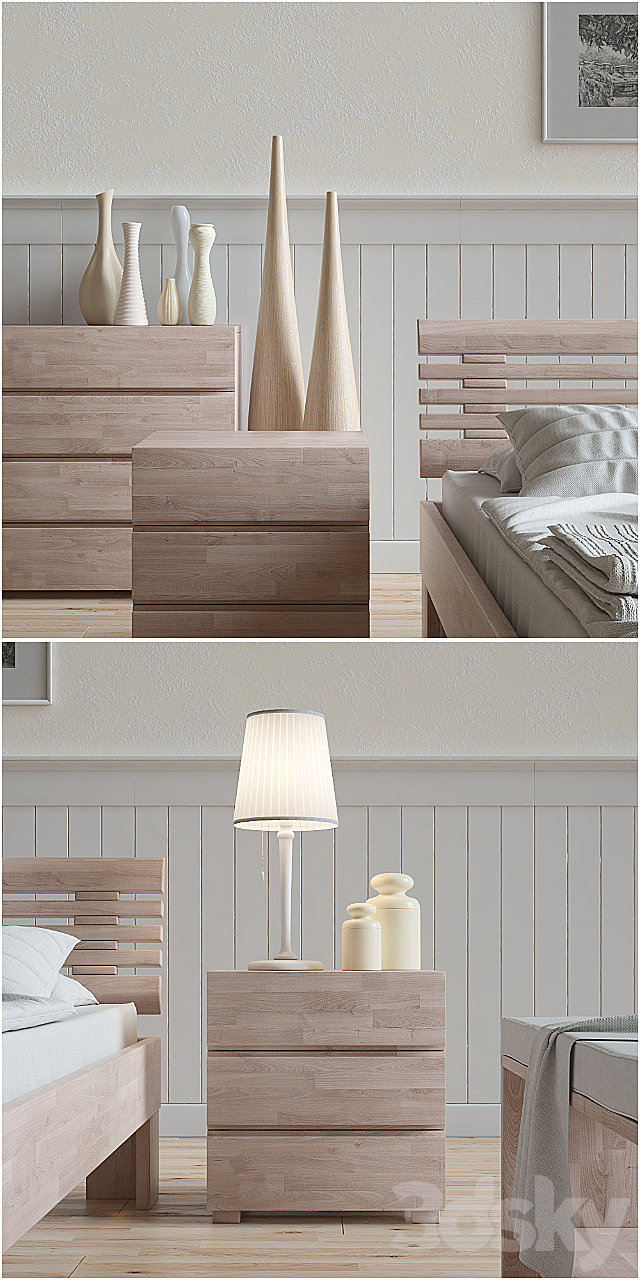 Bedroom furniture from Hasena AG 3DS Max Model - thumbnail 2